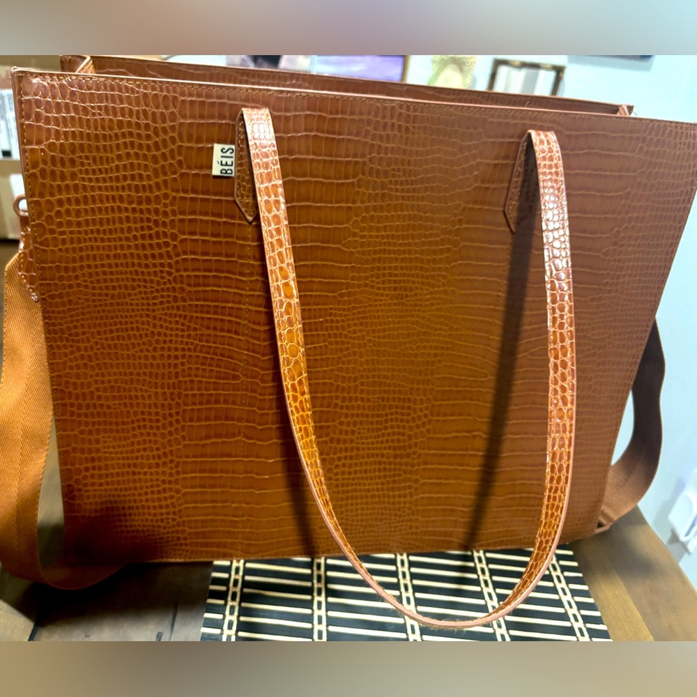 Beis large work tote maple croc